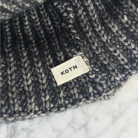 KOTN Charcoal black and Light Gray Knit Hat - Picture 3 of 3